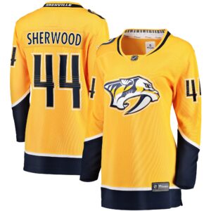 Kiefer Sherwood Nashville Predators Women's Home Breakaway Player Jersey - Gold
