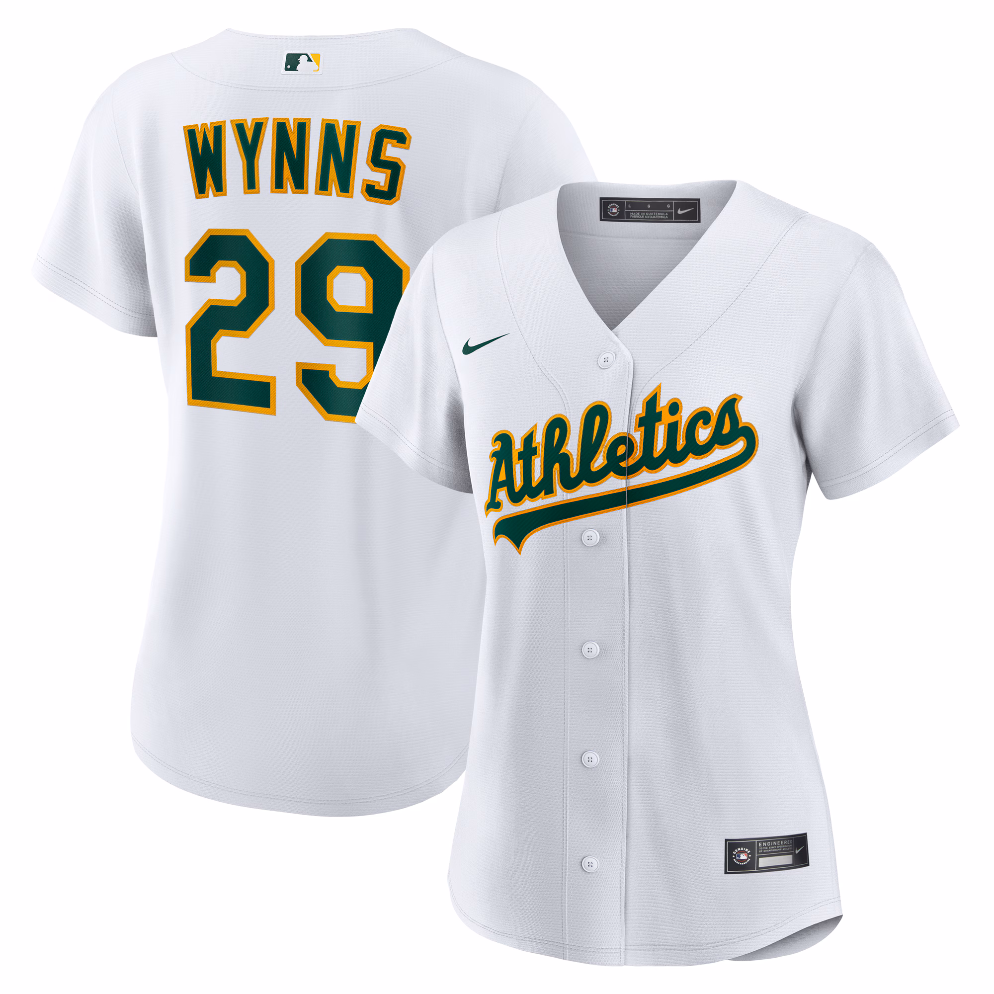 Women's Athletics Austin Wynns #29 White Home Replica Jersey