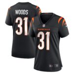 Ickey Woods Cincinnati Bengals Women's Retired Player Game Jersey - Black