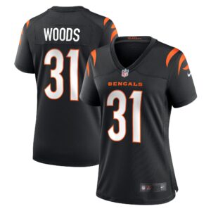 Ickey Woods Cincinnati Bengals Women's Retired Player Game Jersey - Black