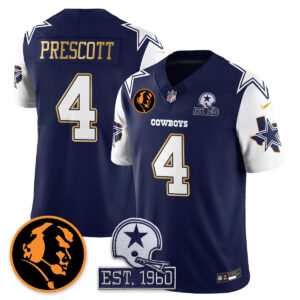 Dak Prescott # 4 Dallas Cowboys Vapor Limited Gold Jersey - John Madden Patch - All Stitched