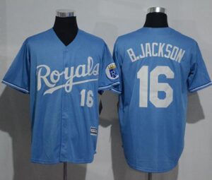 Kansas City Royals #16 Bo Jackson Light Blue New Cool Base Alternate 1 Stitched Jersey