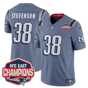 Rhamondre Stevenson #38 New England Patriots NE 2025 "Rivalries" AFC East Champions Vapor Limited Jersey - All Stitched