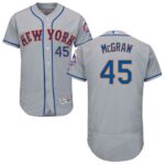 New York Mets #45 Tug McGraw Grey Flexbase Collection Stitched Jersey