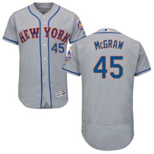 New York Mets #45 Tug McGraw Grey Flexbase Collection Stitched Jersey