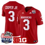 Omar Cooper Jr. #3 Ndiana Hoosiers IH 2026 Peach Bowl Vapor Limited Jersey - All Stitched