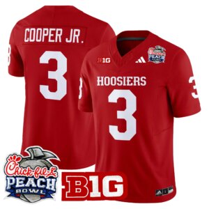 Omar Cooper Jr. #3 Ndiana Hoosiers IH 2026 Peach Bowl Vapor Limited Jersey - All Stitched