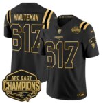Minuteman #617 New England Patriots 2026 AFC East Champions Gold Vapor Limited Jersey - All Stitched