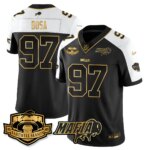 Joey Bosa #97 Buffalo Bills BUF 2025 Bills Mafia Patch Gold Vapor Limited Jersey - All Stitched
