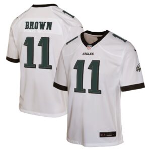 A.J. Brown Philadelphia Eagles #11 Youth Game Jersey - White