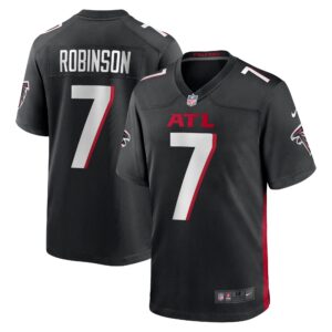 Youth Atlanta Falcons Bijan Robinson #7 Black Game Jersey