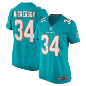 Parry Nickerson Miami Dolphins Women's Team Game Jersey -  Aqua