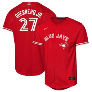 Vladimir Guerrero Jr. #27 Toronto Blue Jays Youth Canada Day Replica Jersey - Red