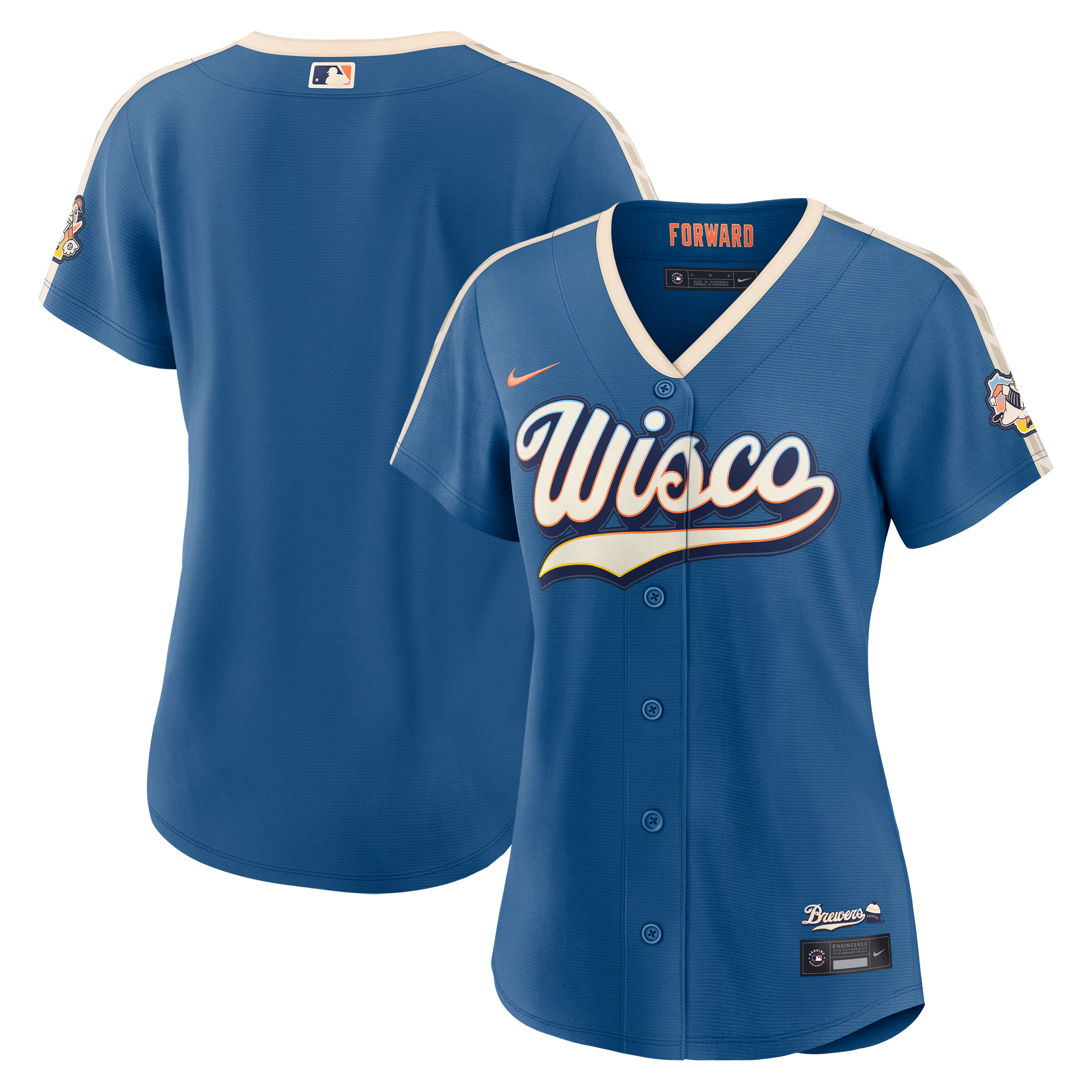 Women's Milwaukee Brewers Mineral Blue 2026 City Connect Stadium Jersey