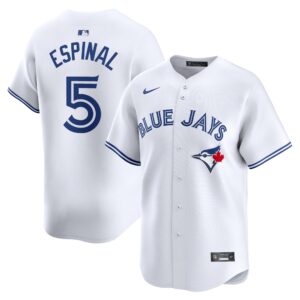 Men's Toronto Blue Jays Santiago Espinal  White Home Limited Player Jersey