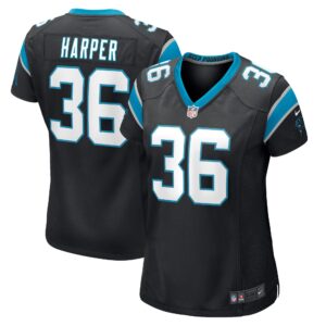 Madre Harper Carolina Panthers  Women's Game Player Jersey - Black