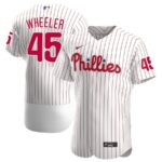 Men's  Philadelphia Phillies #45 Zack Wheeler White Home 2020 Player Jersey