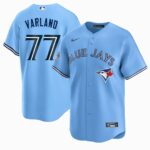 Louis Varland #77 Toronto Blue Jays Alternate Replica Player Name Jersey Stitched Light Blue