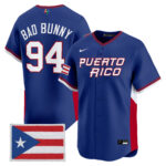 Bad Bunny #94 Puerto Rico Baseball 2026 World Baseball Classic Vapor Premier Jersey - Royal