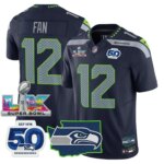 Th Fan #12 Seattle Seahawks Super Bowl LX Patch Game Jersey - All Stitched