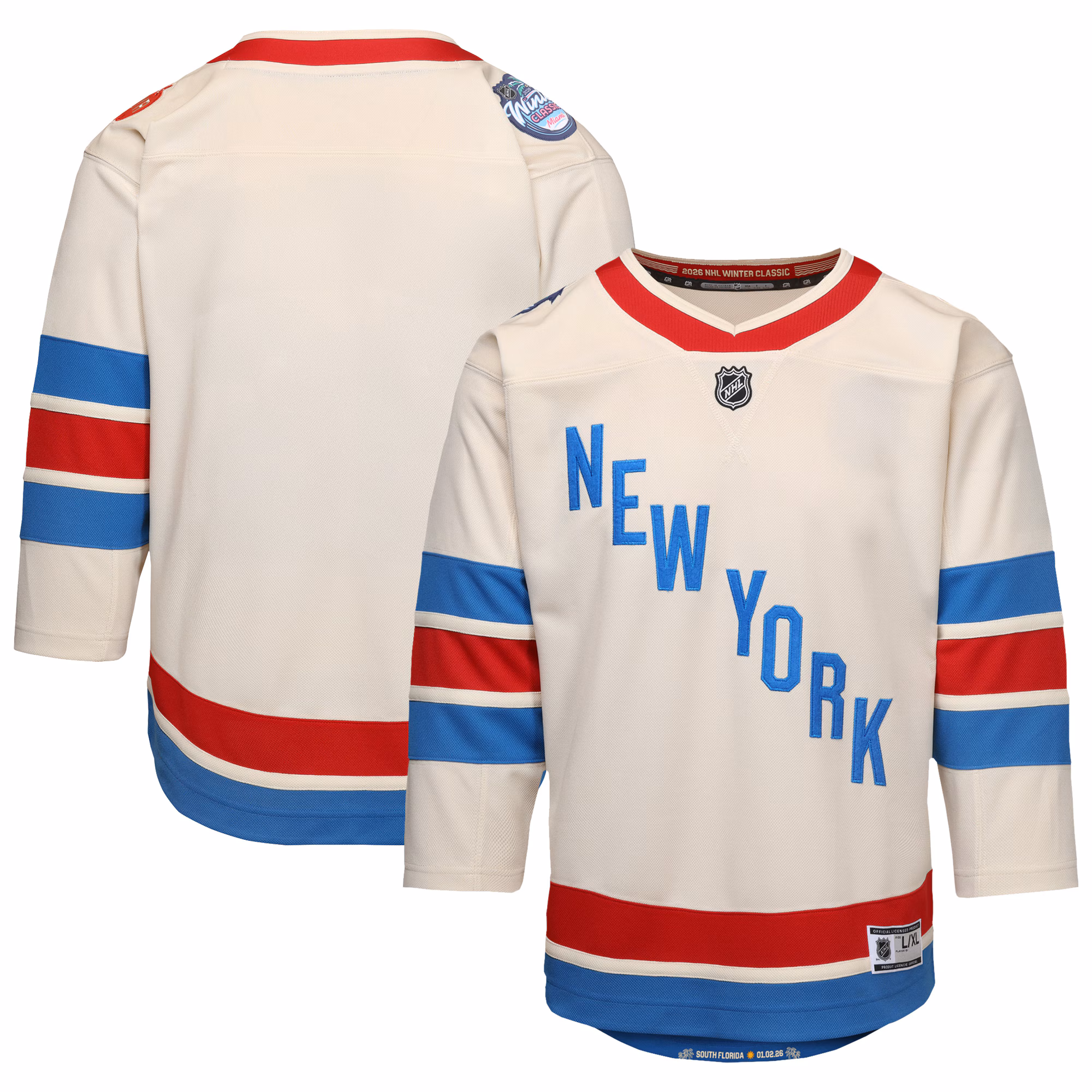 Youth New York Rangers Outerstuff White 2026 NHL Winter Classic Premier Jersey