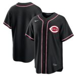 Team Cincinnati Reds Fashion Replica Black Out Jersey