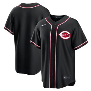 Team Cincinnati Reds Fashion Replica Black Out Jersey