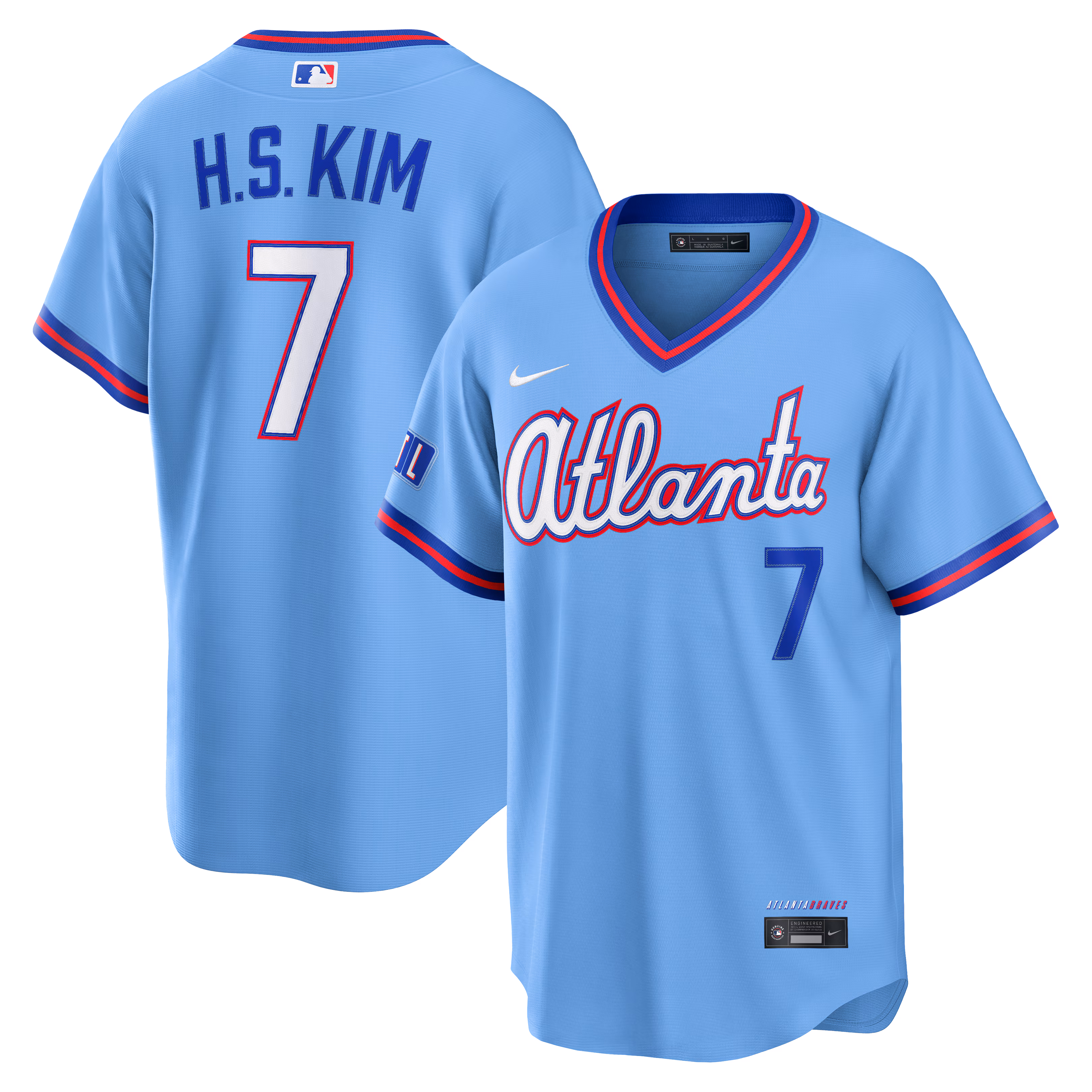 Atlanta Braves Ha-Seong Kim #7 Powder Blue 2026 City Connect Stadium Jersey