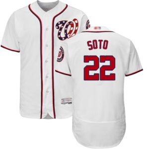 Washington Nationals #22 Juan Soto White Flexbase Collection Stitched Jersey