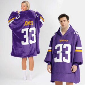 Adult 33 Minnesota Football Unisex Blanket Hoodie