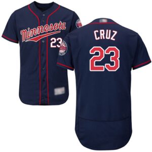 Minnesota Twins #23 Nelson Cruz Navy Blue Flexbase Collection Stitched Jersey