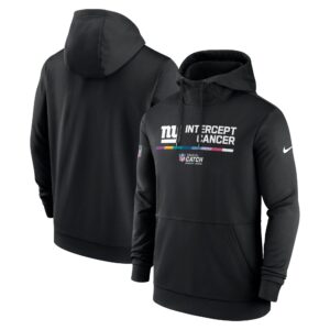 Men's Black New York Giants 2022 Crucial Catch - Therma Performance Pullover Hoodie