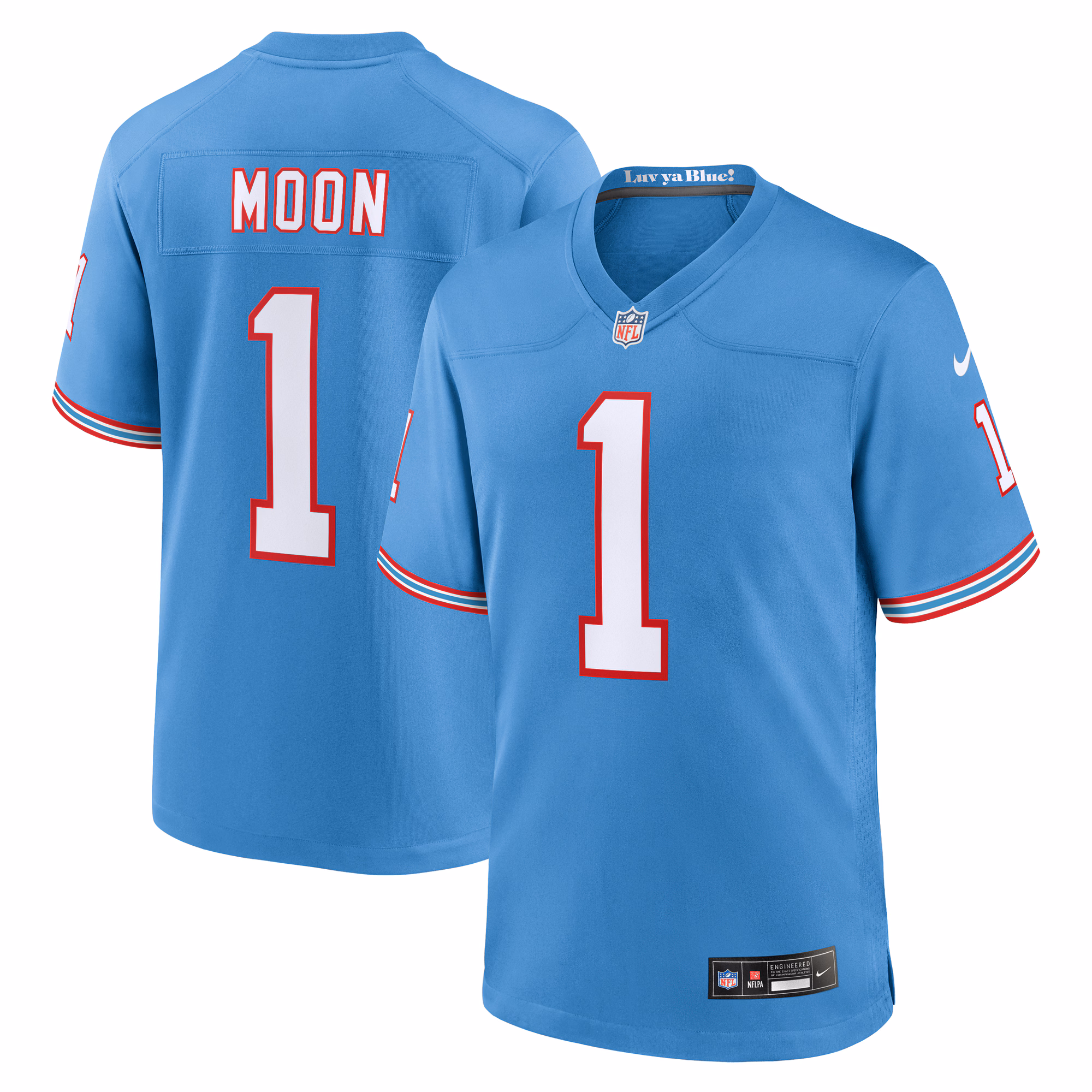 Cameron Ward #1 Tennessee Titans Warren Moon Light Blue Retired Player Alternate Game Jersey