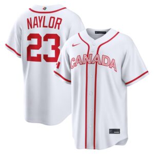 Bo Naylor #23 Canada Baseball 2026 World Baseball Classic Home Stadium Jersey - White