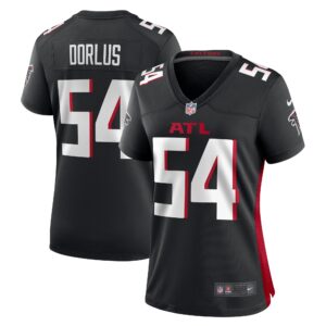 Women's Atlanta Falcons Brandon Dorlus #54 Black Game Jersey