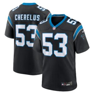 Claudin Cherelus Carolina Panthers Team Game Jersey -  Black