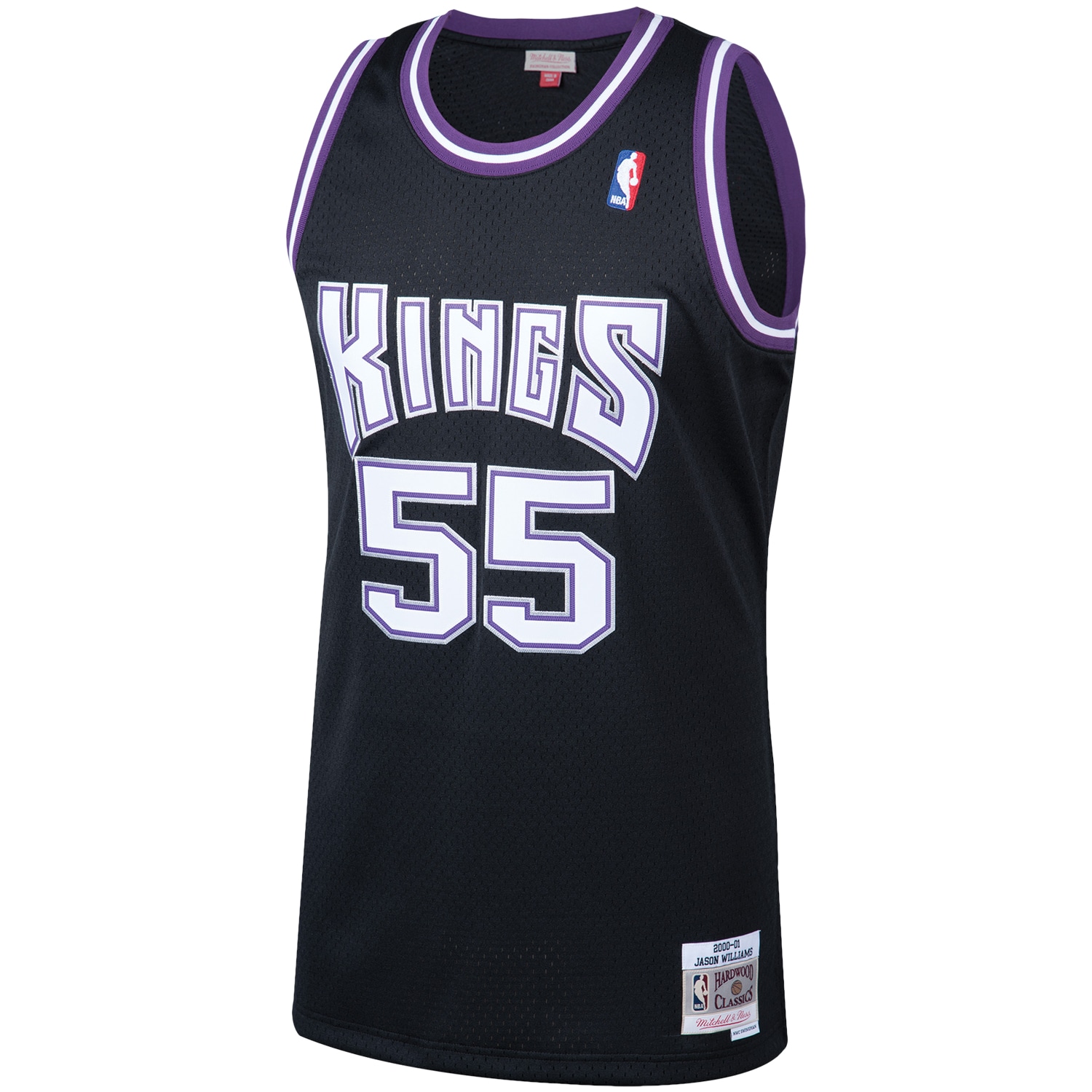 Jason Williams Sacramento Kings Mitchell & Ness 2000-01 Hardwood Classics Swingman Player Jersey - Black - Image 2