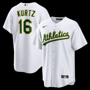 Athletics Nick Kurtz #16 White Home Replica Player Jersey