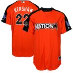 Los Angeles Dodgers #22 Clayton Kershaw Orange 2017 All-Star National League Stitched Jersey