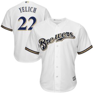 Milwaukee Brewers #22 Christian Yelich White New Cool Base Stitched Jersey