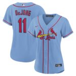 Paul DeJong St.Louis Cardinals  Women's Alternate Replica Player Jersey - Light Blue