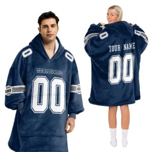 Adult Custom Blanket Hoodie Dallas Inspired Color