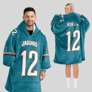 Adult 12 Jacksonville Football Unisex Blanket Hoodie