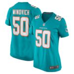 Chase Winovich Miami Dolphins Women's Team Game Jersey -  Aqua