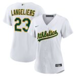 Women's Athletics Shea Langeliers #23 White Home Replica Jersey