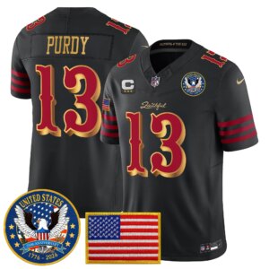 Brock Purdy #13 San Francisco 49ers United States 250th Anniversary Patch Vapor Limited Jersey - All Stitched