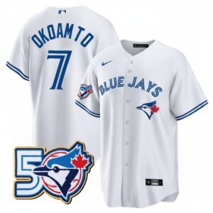 Kazuma Okamoto #7 Toronto Blue Jays 50th Limited Jersey Stitched White