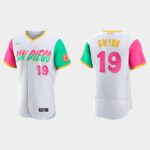 Men's San Diego Padres #19 Tony Gwynn 2022 City Connect Flex Base Jersey Men's # White