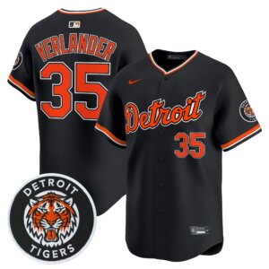 Justin Verlander #35 Detroit Tigers Alternate Vapor Premier Limited Jersey - Black