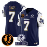 Trevon Diggs # 7 Dallas Cowboys Vapor Limited Gold Jersey - John Madden Patch - All Stitched